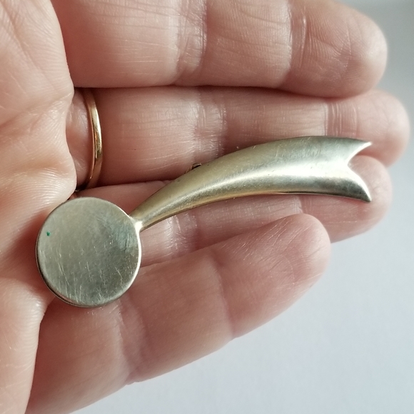 Vintage shooting star brooch halley's comet  gold tone pin celestial perseid - Picture 3 of 7